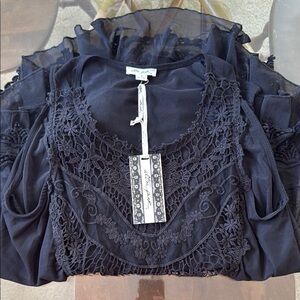Elegant Black Lace Top
